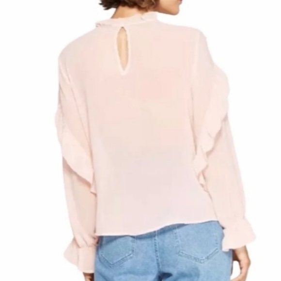 Blouse Peach ruffles - Picture 4 of 6